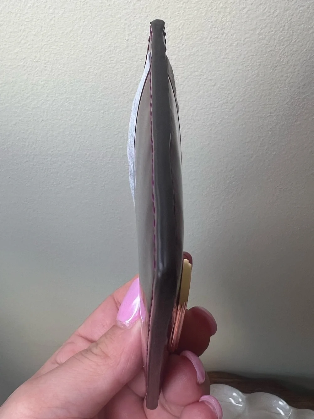 Kate Spade Kenzie Patent‎ Slim Card Holder Dark Raspberry NIB